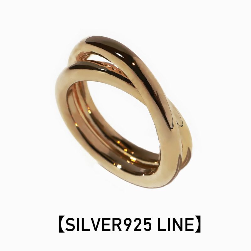 Scroll Ring【SILVER925 Line】(GOLD COLOR)