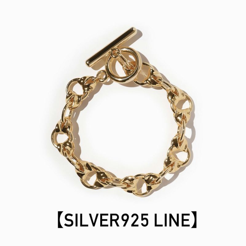Bump Chain Bracelet【SILVER925 Line】(GOLD COLOR) | G-9 
