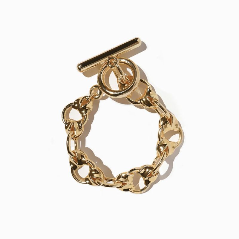 Bump Chain Bracelet【SILVER925 Line】(GOLD COLOR)