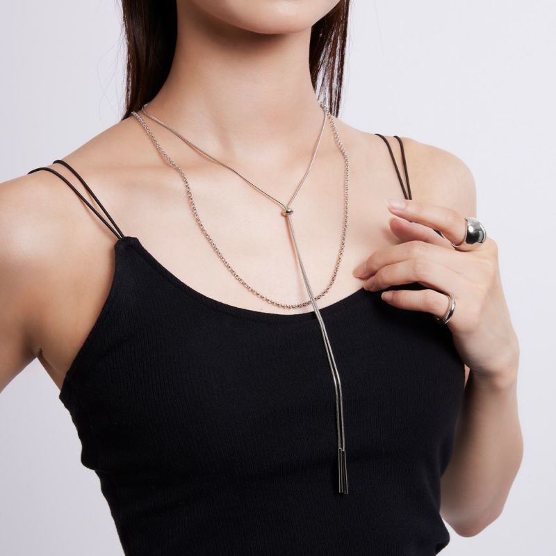 Snake Chain Necklace【CASUAL Line】(SILVER COLOR)